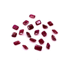 Rubíes Naturales de Birmania Sin Tratar, Calibrados, en Forma de Octágono, Facetados, Sueltos, en Forma de Cojín, 3x5mm, 4x6mm, Disponibles en Rojo Amatista - Product Image 2