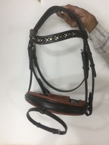 Brida ostentosa de caballo con banda de cejas de cristal ELEGIR COLOR Y TAMAÑO CABALLO Banda de cejas de cristal de lujo brida Salto de equitación - Product Image 5