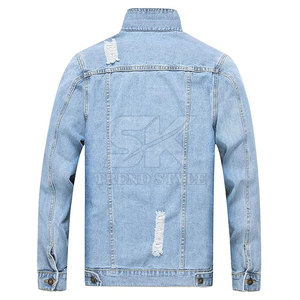 Chaqueta de mezclilla elegante para hombre, diseñada para uso diario informal, hecha con 100% algodón, chaqueta de invierno para mayor comodidad y un look moderno. - Product Image 2