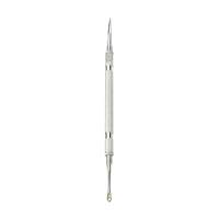 Extracteur professionnel UBI double extrémité en acier au carbone de 18,5 cm pour l'acné, les points noirs et les points blancs – Aiguille faciale anti-acné