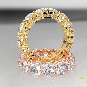 Bande d'éternité ronde classique cultivée en laboratoire pour femmes Bague de mariage en diamant VVS en argent sterling 925 disponible pour le prix d'exportation - Product Image 2