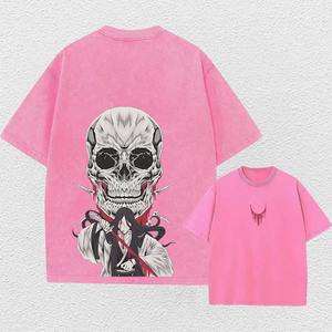 Camisetas de calle al por mayor | Camiseta gráfica de anime de gran tamaño | Camisetas unisex de algodón pesado Proveedor de fabricante OEM - Product Image 2