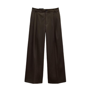 Pantalones negros de cintura baja para mujer más vendidos para declaraciones de moda atrevidas disponibles a precio mayorista de La India - Product Image 1