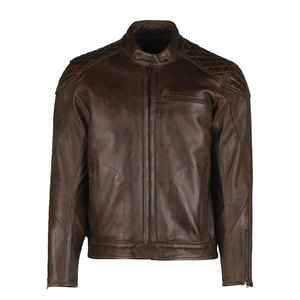 High Quality Men's Winter Motorbike <b>Jacket</b> <b>Thin</b> Cow Skin Leather with Customizable Stand Collar and Logo Windproof & <b>Waterproof</b> - Product Image 1