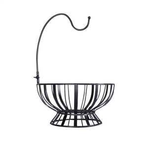 Cesta de fruta chapada en oro de Metal de decoración Cesta de fruta de Metal de hierro Producto más vendido Cesta de fruta de comida de forma personalizada - Product Image 4