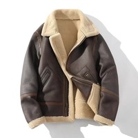 Veste en cuir haut de gamme Plus velours épaississement mode grande taille kaki homme PU veste hommes automne hiver épaississement