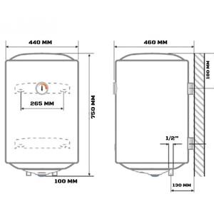 Ferroli Calypso scaldabagno elettrico verticale capacità 80 litri classe energetica C 2 anni di garanzia confezione da 1 - Product Image 5