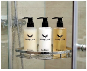 Ensemble de produits d'accueil haut de gamme pour hôtels, shampooing, revitalisant, gel douche, savon, pour l'hôtellerie, les centres de bien-être, les spas, les salons, avec étiquette privée personnalisée - Product Image 1