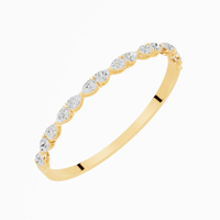 Brazalete de Oro de 14K/18K con Diamante Cultivado en Laboratorio de 5.26 Ct, Corte Brillante en Forma de Pera, Certificado de Lujo, Chapado en Oro Rosa, Superventas