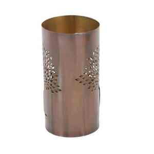 Portavelas Votivo de Hierro Forjado con Acabado Cobre Antiguo, Diseño Árbol de la Vida, Hecho a Mano, Linterna Rústica de Mesa, Resistente al Calor, Ecológico J N - Product Image 4