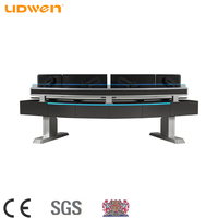 Bureau de bureau moderne UDWEN pour deux personnes, adapté aux scénarios de bureau multi-écrans
