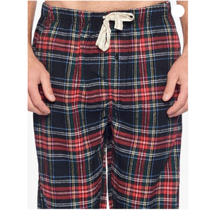 <b>Men's</b> Casual Cotton Plaid Flannel Trouser Adult Drawstring Waist <b>Winter</b> Sleepwear <b>Pyjamas</b> - Product Image 1