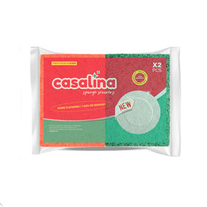 Casalina Éponges à récurer de cuisine multicolores Éponges à récurer et tampons de nettoyage Lot de 2 (taille d'une seule pièce 12.5x9x3cm) - Product Image 6
