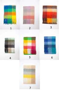 Chal de Invierno Cálido y Suave para Mujer, Elegante Chal de Punto con Flecos para Otoño e Invierno - Product Image 2