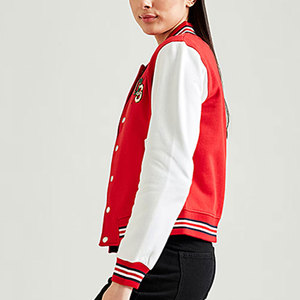 Street Fashion Sporty Touch Women Varsity Jacket-Breathable Knitted Cotton Filled <b>Quilted</b> Design Winter/Autumn Outerwear - Product Image 3