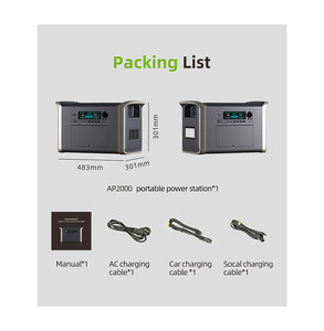 Station d'alimentation portable de luxe 2020 3000Wh, vente en gros, alimentation extérieure 220V, générateur à panneaux solaires - Product Image 3