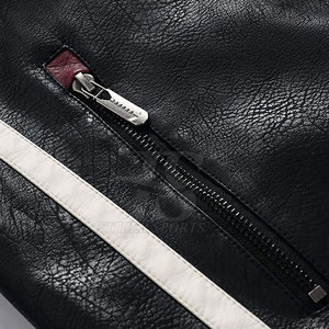Recién llegado, chaqueta de moto con cremallera completa para hombre, chaqueta de moto de marca privada ajustada para hombre - Product Image 5