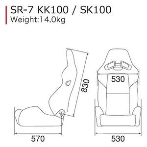 เบาะนั่ง Recaro SR-7 KK100 คาร์บอนไฟเบอร์ สปอร์ต-สีดำ Kamui - Product Image 2