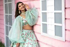 <b>Designer</b> Wedding Collection Cotton Lahenga Choli Wholesale Ethnic Garment Surat Gujarat Textile <b>Market</b> for Special Parties - Product Image 6