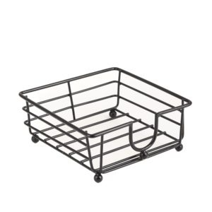 ที่ใส่กระดาษเช็ดปากทรงสี่เหลี่ยมทำมือทันสมัยจากลวดโลหะสีดำ เหมาะสำหรับห้องนั่งเล่นและโต๊ะเครื่องแป้ง - Product Image 4