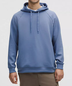 Pull à capuche 100% coton pour hommes Logo personnalisé Streetwear Sweat-shirt surdimensionné col uni imprimé lettres hiver teint en tissu - Product Image 1