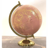 Globe terrestre nautique vintage Viking CALVIN HANDICRAFTS, carte du monde en feuille d'or, matériau MAGNESIA, 15 pouces, jaune, décoration d'intérieur, cadeau