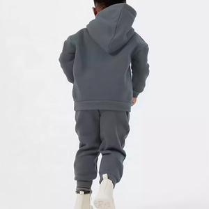 Venta al por mayor de alta calidad niños Jogger chándal personalizado Unisex algodón 2 piezas conjunto nuevo diseño 100% algodón polar Unisex niños traje - Product Image 2