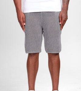 กางเกงขาสั้นผ้าคอตตอนถักสำหรับผู้ชายกางเกงขาสั้นยาวถึงเข่าสไตล์สปอร์ตสไตล์วินเทจสำหรับฤดูร้อน - Product Image 3