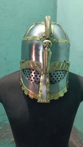 Medieval Crusader Knight Helmet Handmade Mild Steel Armor with Visor and Ventilation for Historical Reenactment and Collectible - Product Image 6
