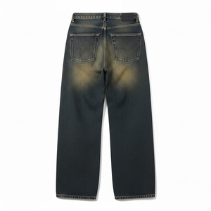 Jean baggy en denim de haute qualité pour homme, coupe large et droite, design unisexe, style hip-hop, brodé, lavable, le meilleur streetwear - Product Image 2
