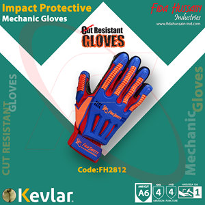 Gants de mécanicien de protection contre les chocs Gants de mécanicien de sécurité pour les champs de pétrole et de gaz pour un usage quotidien Schlaghandschuhe en cuir de chèvre - Product Image 3
