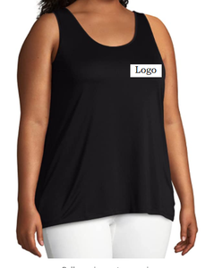 Camisetas de Tirantes Deportivas de Punto de Primera Calidad para Mujer, Color Sólido, Corte Ajustado, Casual, Transpirable, con Logotipo Frontal, Poliéster/Algodón - Product Image 3