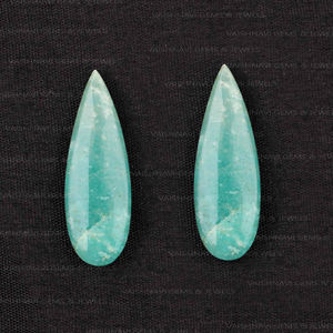Amazonita verde Natural de primera calidad, 10x30mm, forma de pera, Briolette, piedra preciosa suelta calibrada para hacer joyas DIY - Product Image 5