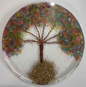 Orgone <b>Coaster</b> Round Tree Shape Carved Crystal Stone Feng Shui Natural Stone Decorative Home Gift Bulk Wholesaler - Product Image 4