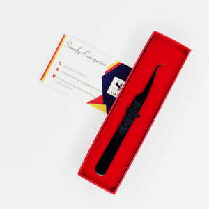 Professionnel personnalisé 45 degrés Bla Plasma couleur papillon poignée conception lisse poignée à la main durable pince à cils - Product Image 5