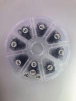 Boîte de cils pré-faits en éventail 2D-10D, volume, base pointue, longueurs mixtes, poils synthétiques, 1200 éventails/boîte, semi-faits à la main, personnalisables