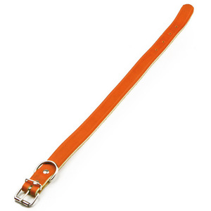 Collare in Pelle di Bufalo Cm. 61x3,5 pezzi arancioni - Product Image 1