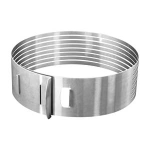 Tagliatorte Regolabile 24-26cm in Acciaio Inox, Set di Strumenti Livellatori per Torte 3D Ecologici, Forma Cilindrica - Product Image 1