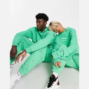 Pantalon de survêtement à capuche avec logo personnalisé de haute qualité pour hommes Survêtements solides pour Fitness Sports Street Wear Ensemble de jogging d'hiver à cordon - Product Image 4