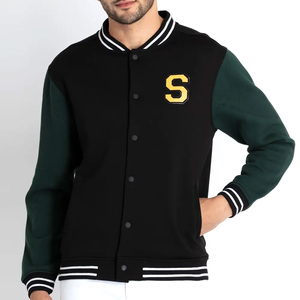 Top Trending Custom Men's Cool Style Winter Varsity Chaquetas Mangas de cuero Chaquetas de béisbol para jóvenes - Product Image 5