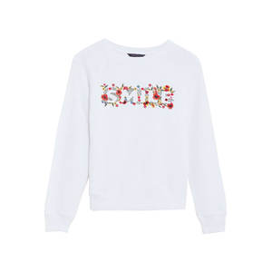 Sudadera de cuello redondo liso para mujer Sudadera con logotipo personalizado para mujer Color sólido de alta calidad para mujer - Product Image 2