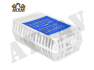 Caja de Transporte para Pollos con Apertura Superior, Jaula Cónica para Aves de Corral, Plástico PE, para 10 a 12 Aves, Manejo de Pollos Vivos, AYTAV - Product Image 2