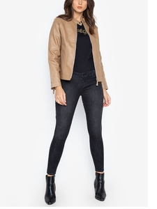 Venta al por mayor de chaqueta de cuero de las mujeres chaqueta de cuero genuino de las señoras - Product Image 4