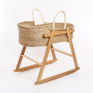 Panier à langer en jonc de mer tissé pour bébé fait à la main meilleure vente naturel pour enfants, nouveau Support naturel pour bébé - Product Image 1