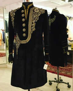 2024 Trendy Stylish Men's Indo-Western Sherwani with Heavy Zardozi Embroidery for Party-Wear/Wedding Dress - Product Image 1