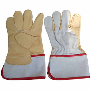 Gants de gréement industriels en cuir à paume unique pour la sécurité Gants de sécurité Type de gréeur à paume unique pour gants de gréement de protection - Product Image 1