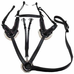 Plastron de polo réglable en cuir véritable, équipement équestre durable, contrôle équilibré, robuste, stable, confortable pour l'entraînement - Product Image 3