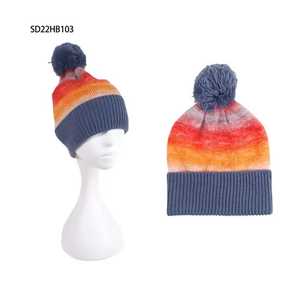 Bonnet en acrylique personnalisé vierge, bonnet d'hiver pour femme, unisexe, chaud, décontracté, en peluche, en tricot, camouflage, bonnet d'affaires - Product Image 6