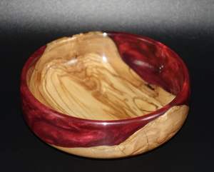 Tazón de resina de madera de diseñador, centro de mesa artesanal hecho a mano para el hogar, decoración de cocina moderna rústica, declaración - Product Image 2