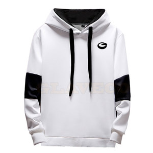 Sudaderas con capucha de mezcla de algodón Ropa de invierno informal con patrón sólido y cuello con capucha - Product Image 1
